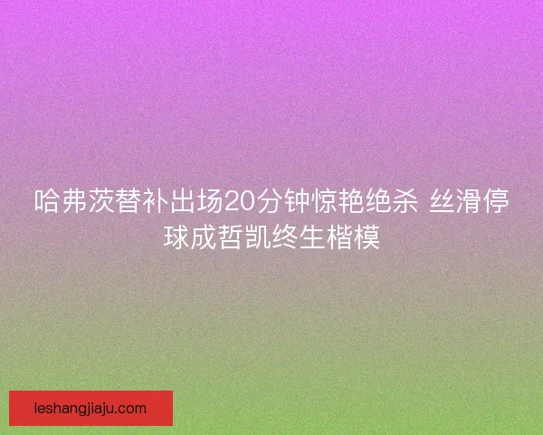 哈弗茨替补出场20分钟惊艳绝杀 丝滑停球成哲凯终生楷模 哈弗茨替补出场20分钟惊艳绝杀 丝滑停球成哲凯终生楷模